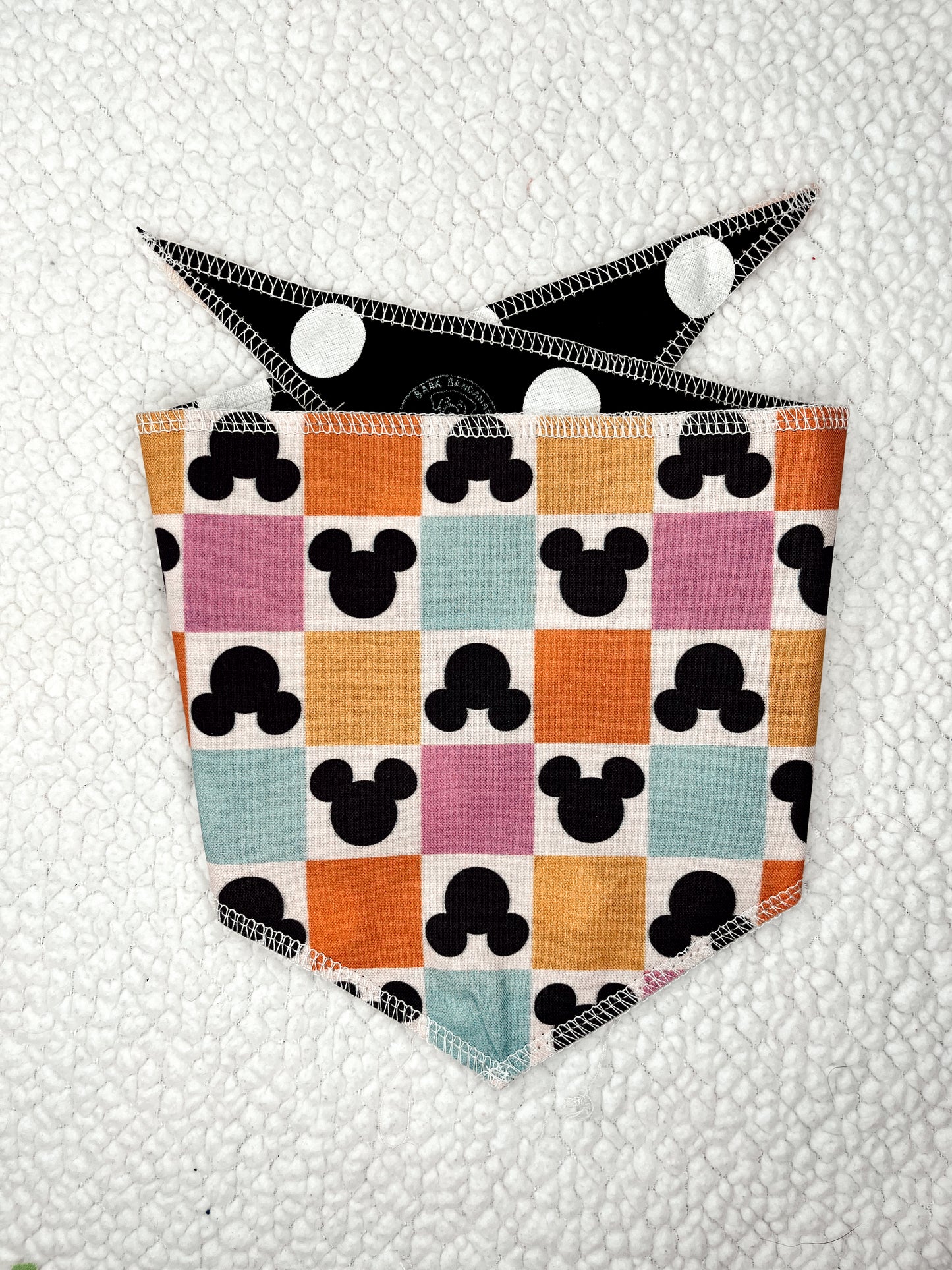 Mouse Ears Tie Dog Bandana