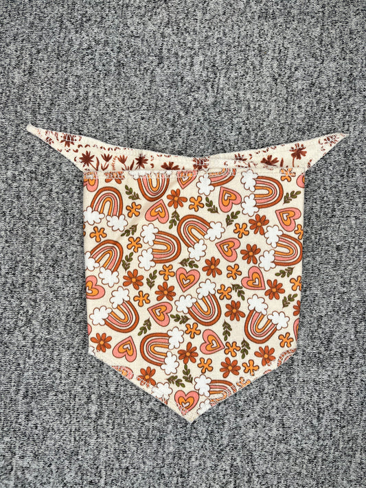 Autumn Rainbow Tie Dog Bandana